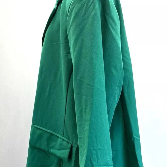 NWT INTEMPO Women Long Sleeve One Button Lined Green Blazer Jacket Plus Size 3X - Picture 8 of 14